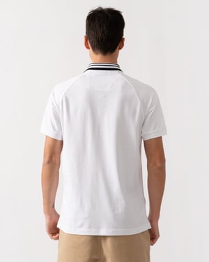 Paddy Rib Polo Shirt in White