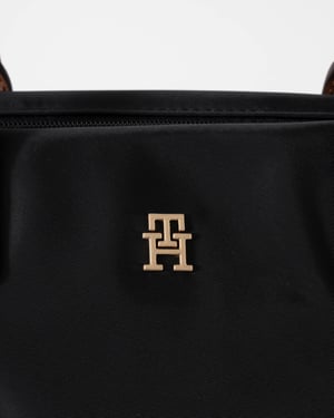 Logo Detail Mini Tote Bag in Black