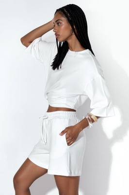 Middenhoog Taille Trekkoord Sweatshorts