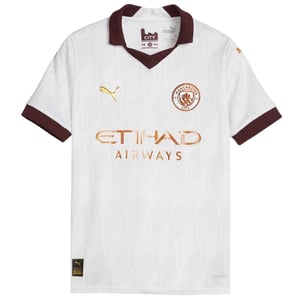 Puma Manchester City-uittenue voor kinderen (Wit/Brons/Bourgondië)