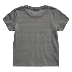 Farah T-shirt met gestructureerde strepen voor kinderen – Silverstone (Grijs)