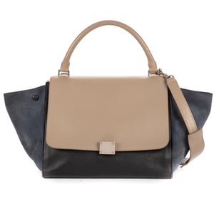 Tricolor Trapeze Medium Shoulder Bag