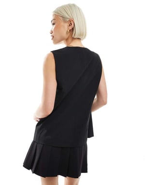 ONLY high neck waistcoat in black
