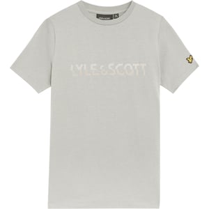 Lyle & Scott Katoenen T-shirt met kinderlogo (Sharkskin)
