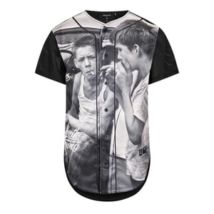 Criminal Damage Basketbalshirt van mesh met fotoprint voor heren en jongeren (Grijs)