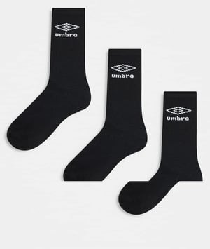 Umbro 3-pack strumpor med låg skaft i svart