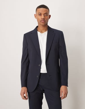 ASOS DESIGN skinny suit jacket in navy