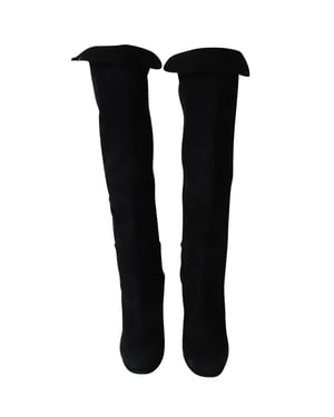 Stuart Weitzman Hiline Knee-High Boots in Black Suede