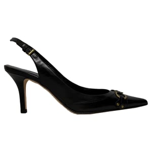 Dior CD Slingback Pumps in Zwart Leer