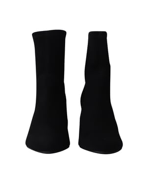 Stuart Weitzman Yuliana 80 Ankle Boots in Black Suede