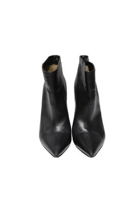 Gianvito Rossi Zipper Ankle Boots in Black Leather