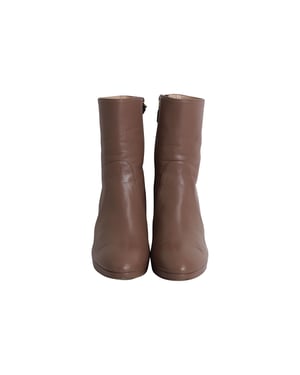 Stuart Weitzman Rosalind 90 Platform Ankle Boots in Brown Leather