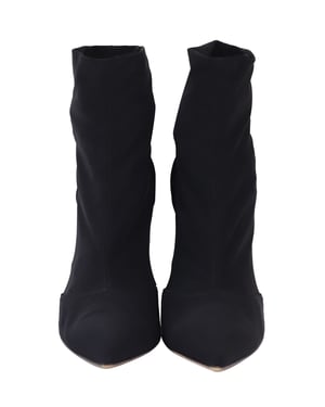 Gianvito Rossi Elite Stretch-Knit Sock Boots in Black Viscose