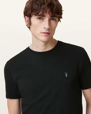 AllSaints Tonic Mens Jet Black T-Shirt