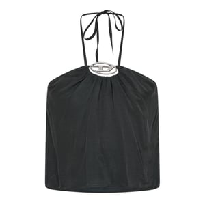 Diesel Haltertop voor dames met een losse pasvorm (Jet Zwart)