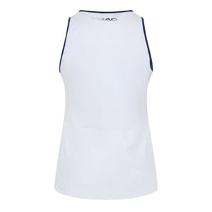 Head Tennistanktop med rund hals för kvinnor/damer (Vit/marinefärgad)