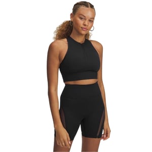 Under Armour Meridian sportbeha met ritssluiting aan de voorkant voor dames (Zwart)