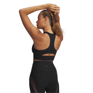 Under Armour Meridian sportbeha met ritssluiting aan de voorkant voor dames (Zwart)