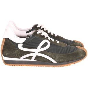 Loewe Flow Runner Sneakers in Forest Green Suede