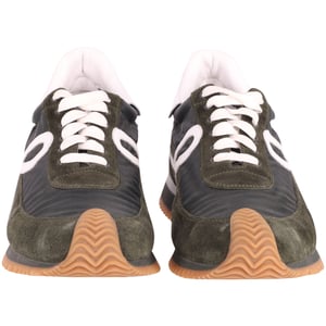 Loewe Flow Runner Sneakers in Forest Green Suede