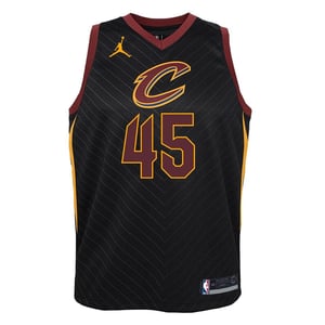 Nike NBA-basketbalshirt van polyester voor jongens van de Cleveland Cavaliers (Zwart)