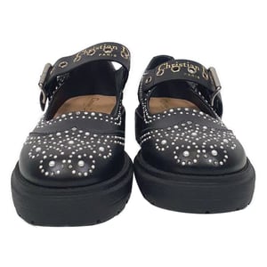 Dior D-Society Baby Embellished Mary Jane Flats in Black Leather
