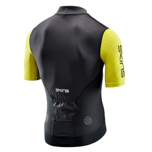 Skins Herr Elite Mock Neck Cykeltröja (Gul/Svart)