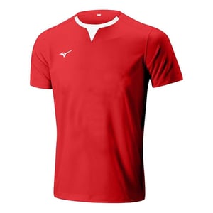 Mizuno Heren Authentiek Logo Trainings Rugby Shirt (Rood)