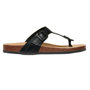Threadbare Platte teenslippers voor heren (Zwart)