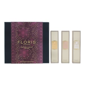 Floris Eau de Toilette 3 x 10ml Gift Set White Rose, Lily, Bouquet De La Reine