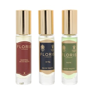 Floris Perfumers Trilogy for Him 3 x 10ml Gift Set No.89, Elite + Santal