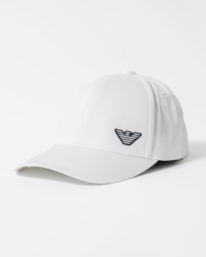 Logo Detail Cap in White
