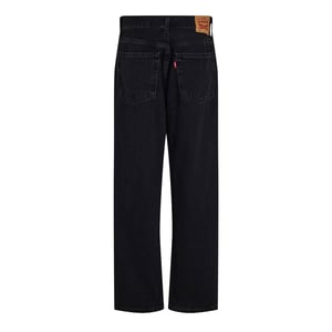 Levis Damesjeans 501 met rechte pijpen en enkellengte (Maanzwart)
