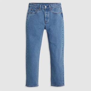 Levis 501 Straight Leg Ankle Grazer Jeans - Dam/Lady (Mörk denim)