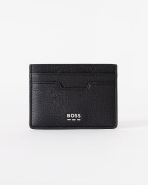 Logo Detail Card Holder in Black