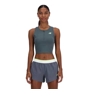 New Balance Nauwsluitende racetanktop voor dames (Grijs)