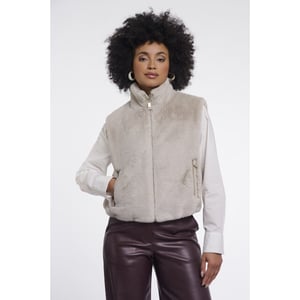 Rino & Pelle short faux fur waistcoat nikki.7002611 9030 birch