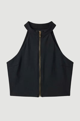 Zip Up Racer Bikini Top