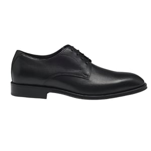 Boss Herenformele schoenen van leer met lage blokhak (Donkerbruin)