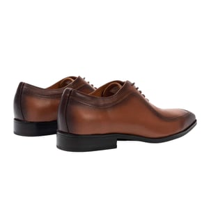 Giorgio Herenformele schoenen met lage hak van volnerfleer (Bruin)