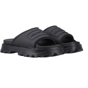 Hunter Slippers met gestapeld voetbed voor volwassenen (Zwart)