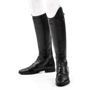 Brogini Unisex Albareto Faux Leather Wide Yard Boots voor volwassenen (Zwart)