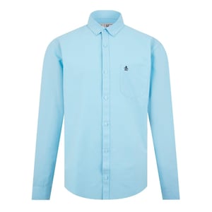 Original Penguin Oxford Button-Down-skjorta i bomull för herrar (Cool Blue)