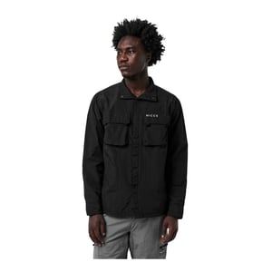 Nicce Heren Relaxed Fit Overhemd Met Lange Mouwen (Zwart)