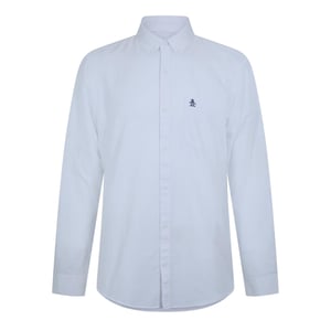 Original Penguin Oxford långärmad skjorta med knäppning för män (Vit)