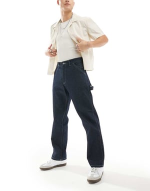 Jack & Jones Eddie löst passande snickarjeans i mörk indigo