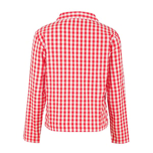 Linea Dames/Dames Gingham geruit, ontspannen overhemd met lange mouwen (Rood, Wit)