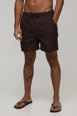 Textured Mid Length Swim Short