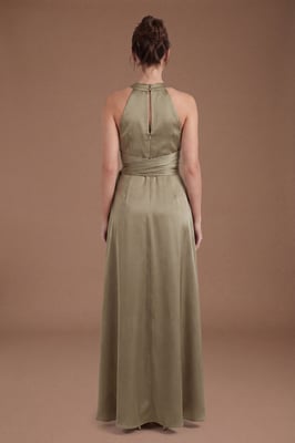 Coast Honoured Petite Twist Halterneck Satin Maxi Bridesmaid Dress