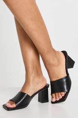 Low Block Heeled Mules